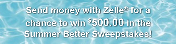 Zelle Summer Better Sweepstakes - landing page header image
